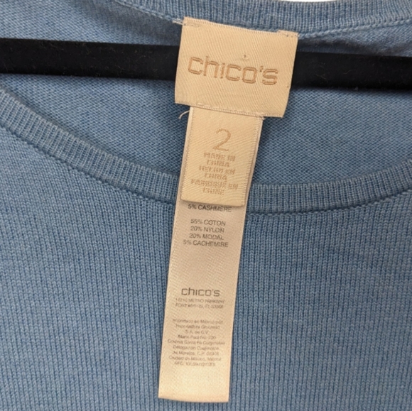 NWOT ✨Chico’s Women's Blue Oversized Cashmere Blend Sweater Size 2X (L)💙 - Picture 3 of 12